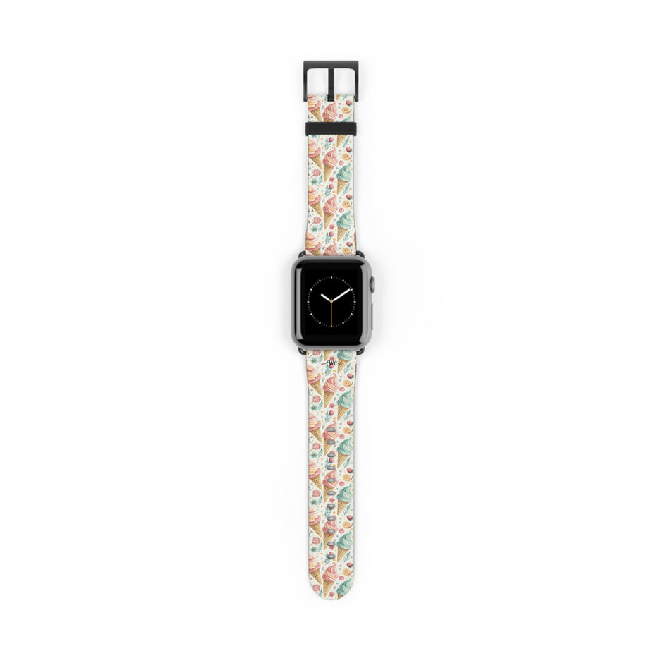 Only In Dreams - Apple Watch Band– Beachy Ice Cream Pattern Strap