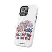 Glamping in the USA - Patriotic Camping Extreme Impact MagSafe Phone Case