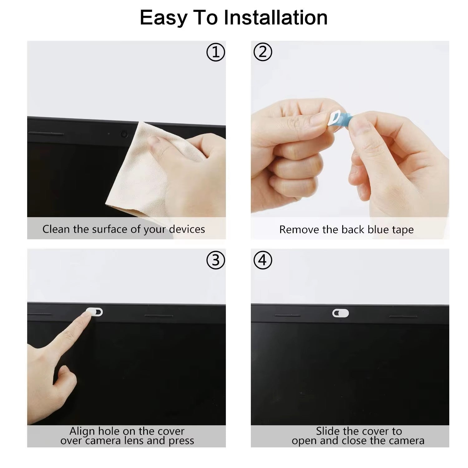 Sliding Webcam Privacy Cover – Laptop & Phone Camera Shutter
