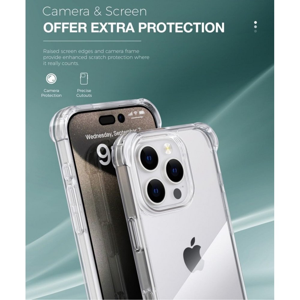iPhone 16 Pro Max Clear Armor Case – Shockproof TPU
