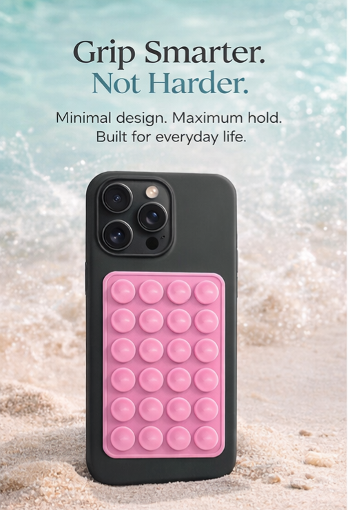 Suction Phone Grip – Slim Silicone Hands-Free Holder