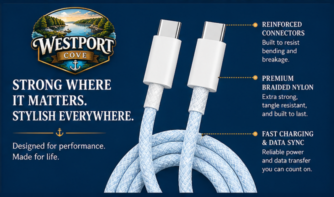 USB-C to USB-C Charger Cord - (1M) - Pure Copper Core