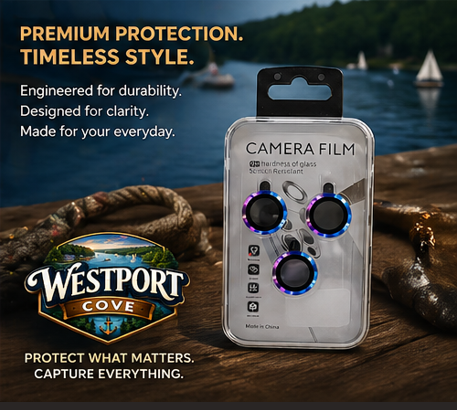 UltraShield Camera Lens Protector – 9H Tempered Glass (2 Pack)