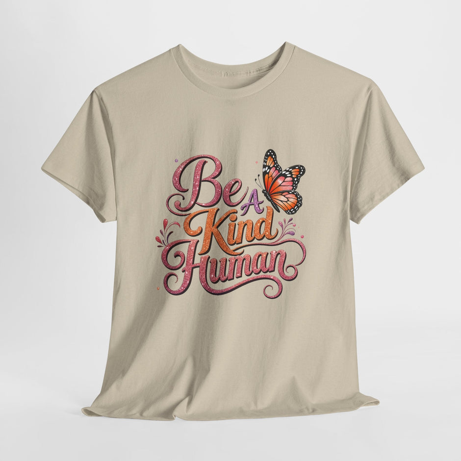 Be Kind Human T-Shirt — Butterfly Inspirational Graphic Tee - Westport Cove