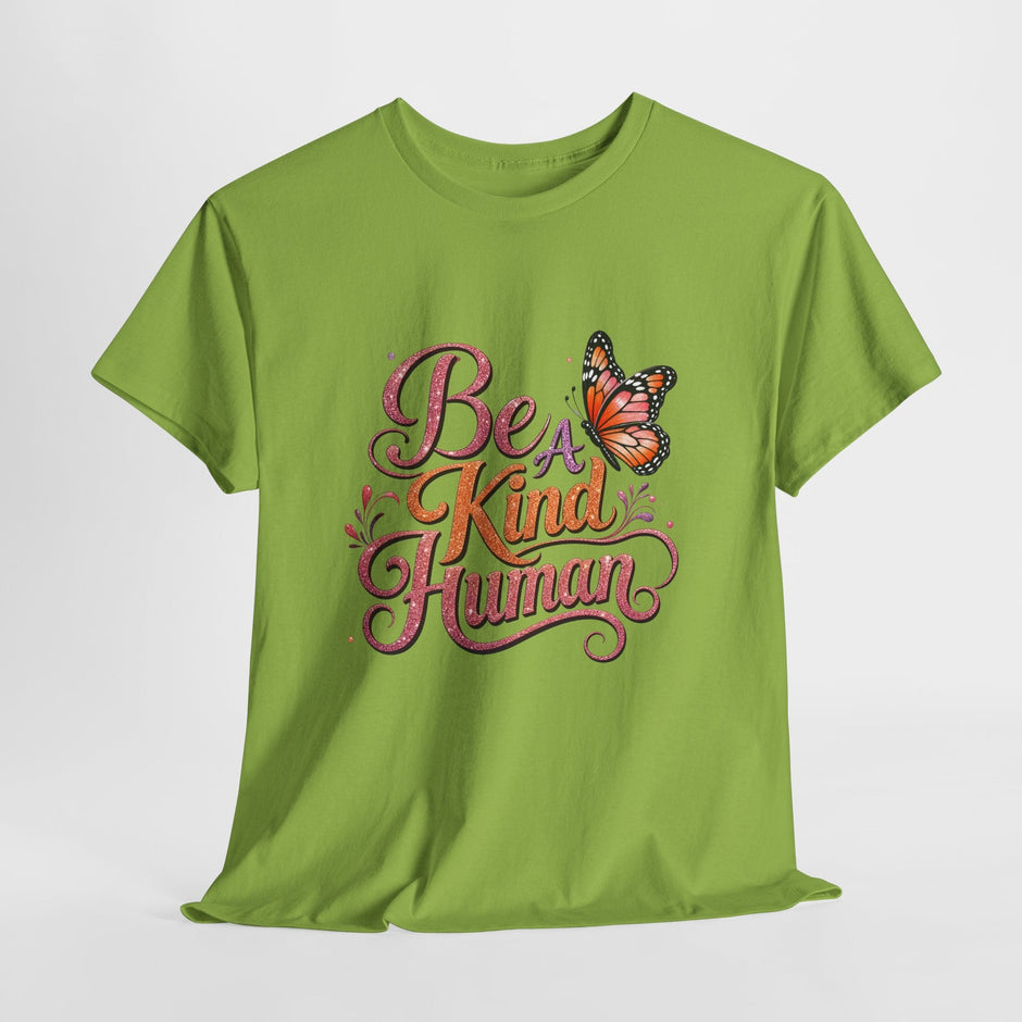 Be Kind Human T-Shirt — Butterfly Inspirational Graphic Tee - Westport Cove