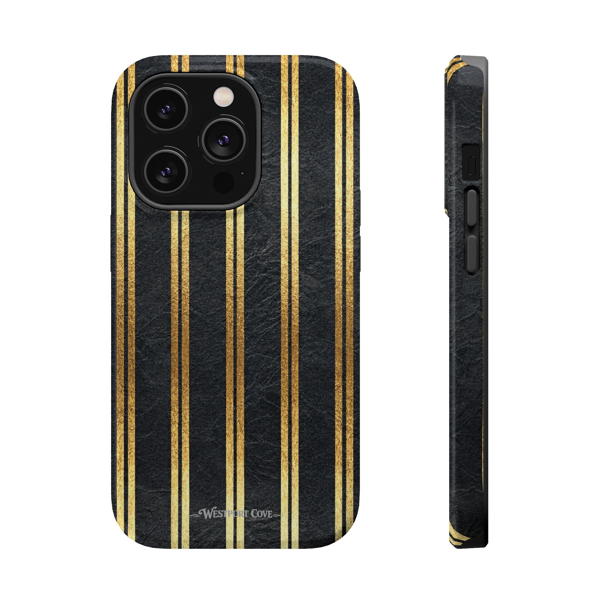 Black Leather - Extreme MagSafe Phone Case - Westport Cove