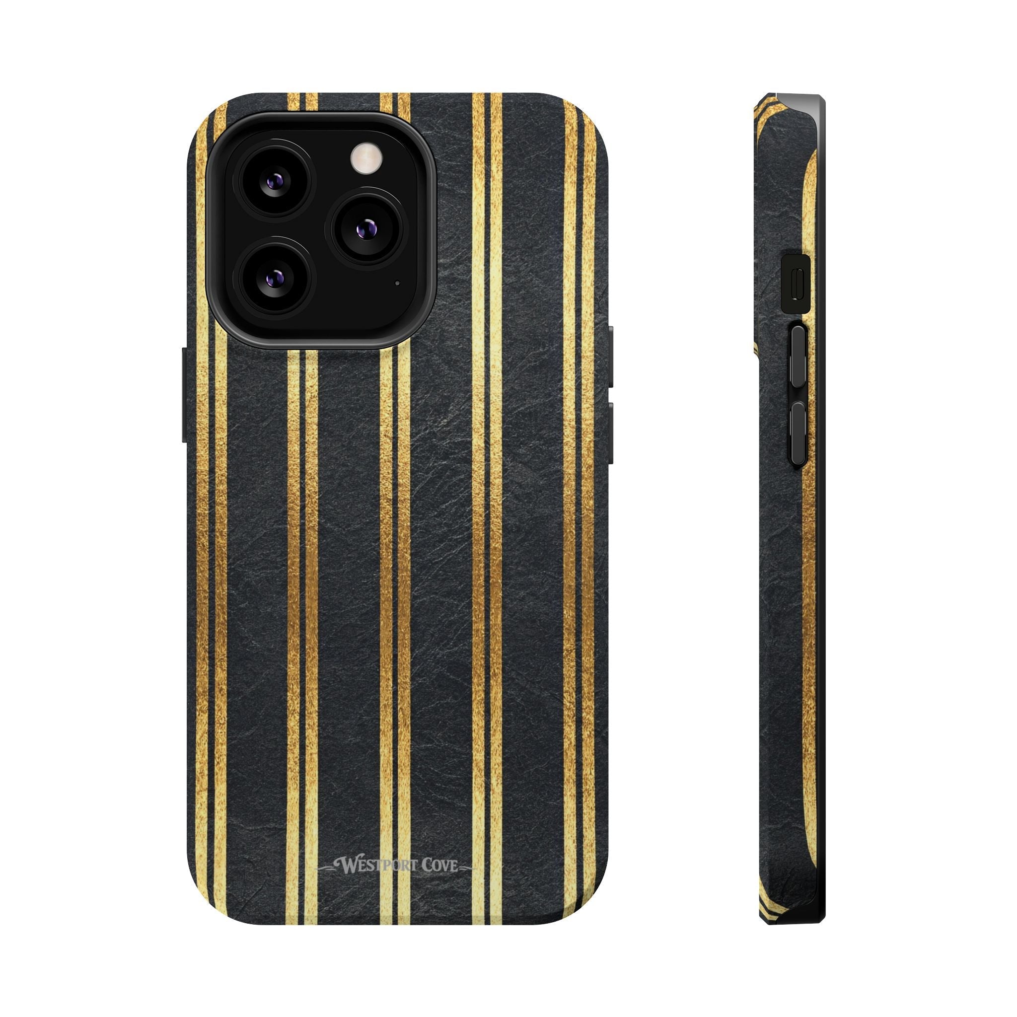 Black Leather - Extreme MagSafe Phone Case - Westport Cove