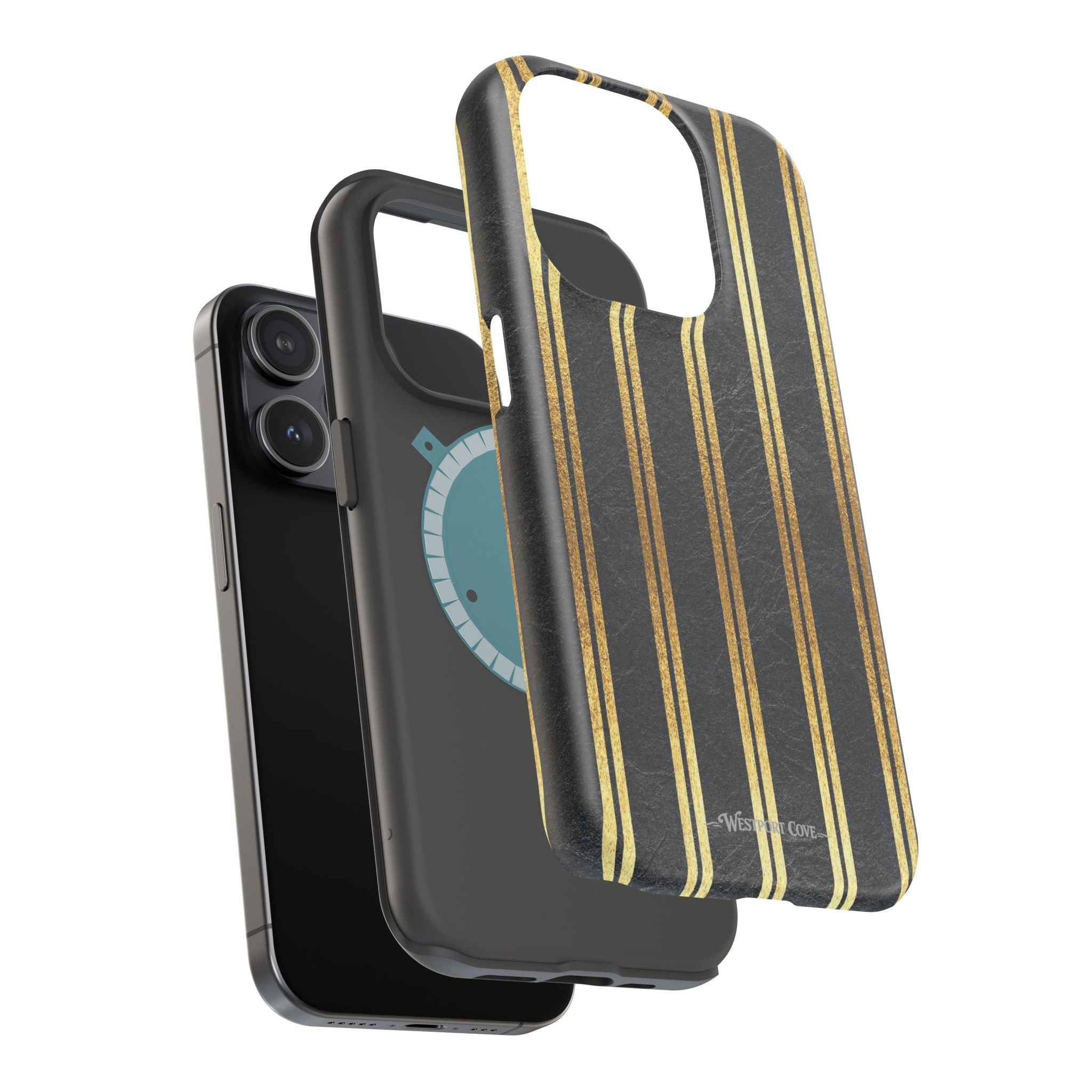 Black Leather - Extreme MagSafe Phone Case - Westport Cove
