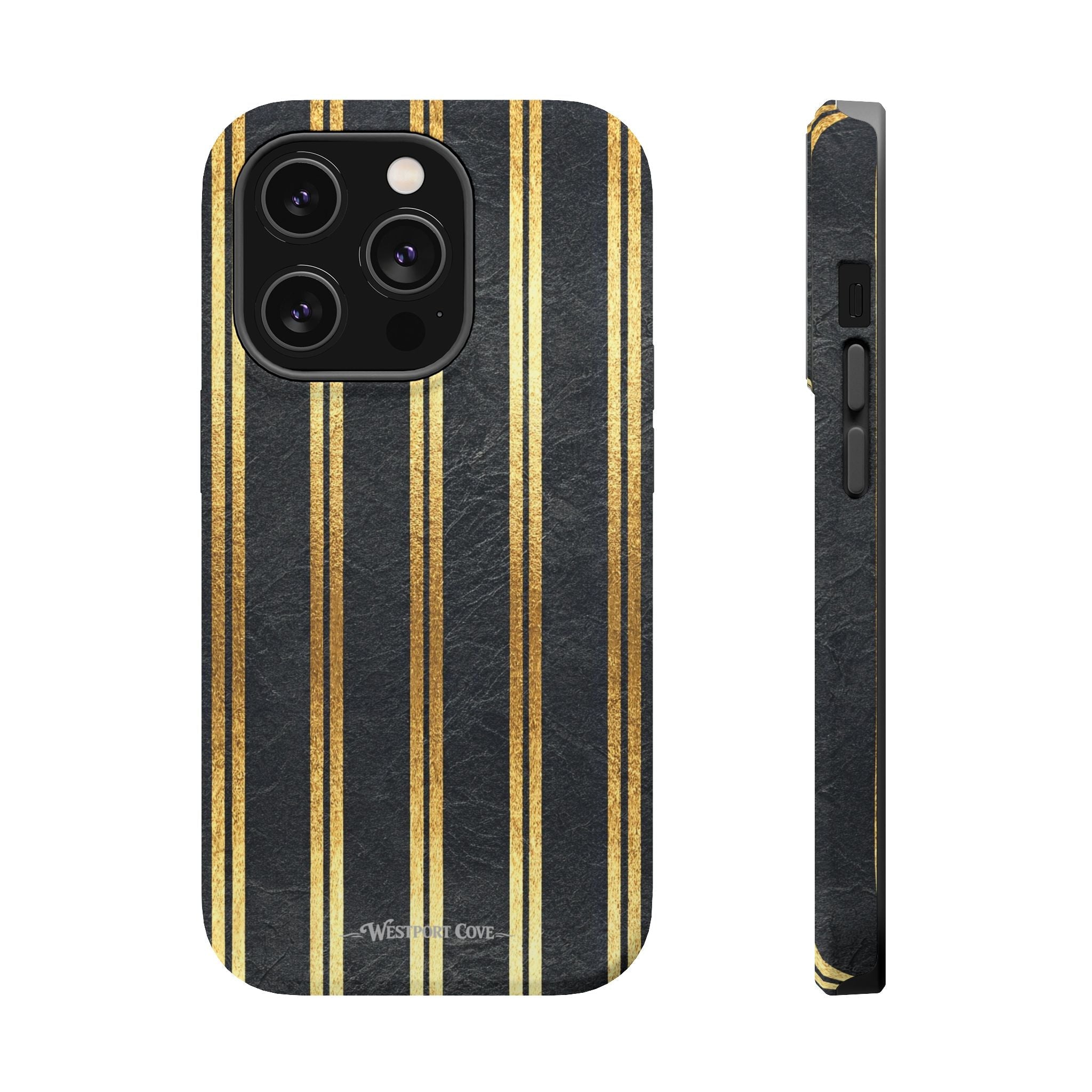 Black Leather - Extreme MagSafe Phone Case - Westport Cove