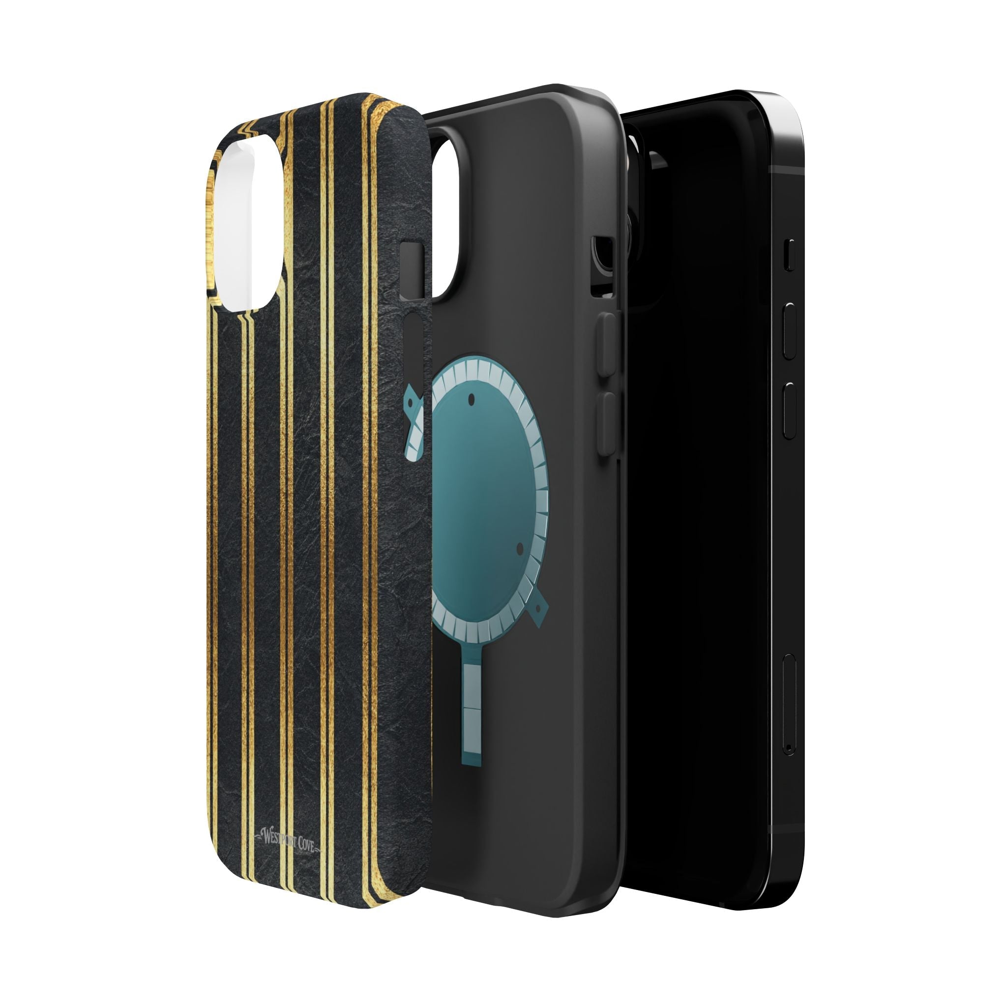 Black Leather - Extreme MagSafe Phone Case - Westport Cove