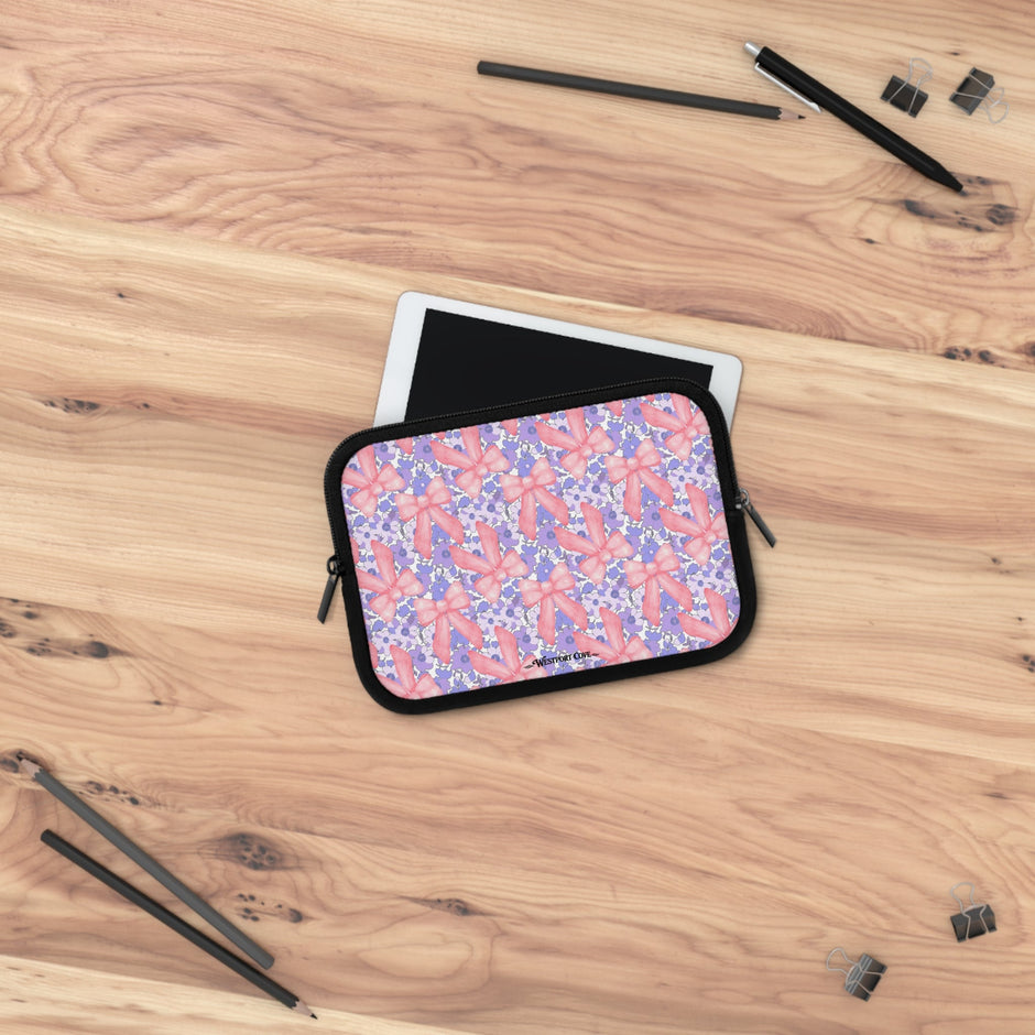 Bow Floral - Safe Harbor Laptop Sleeve - Westport Cove