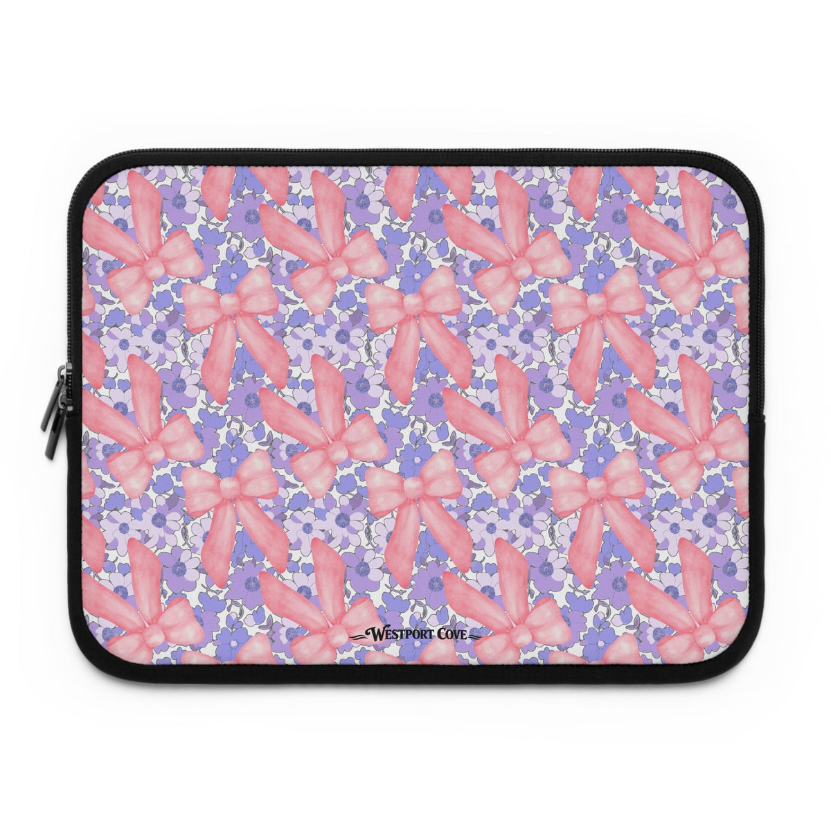 Bow Floral - Safe Harbor Laptop Sleeve - Westport Cove