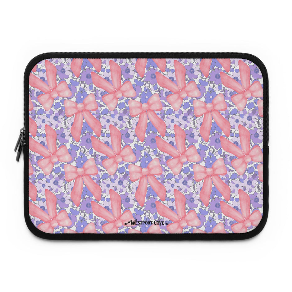 Bow Floral - Safe Harbor Laptop Sleeve - Westport Cove