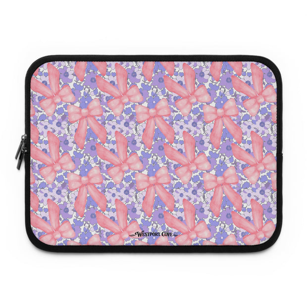 Bow Floral - Safe Harbor Laptop Sleeve - Westport Cove