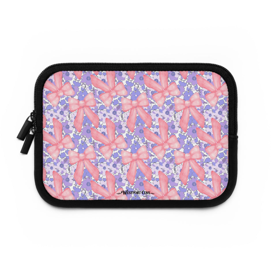 Bow Floral - Safe Harbor Laptop Sleeve - Westport Cove