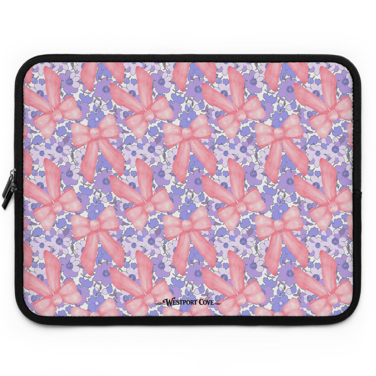 Bow Floral - Safe Harbor Laptop Sleeve - Westport Cove