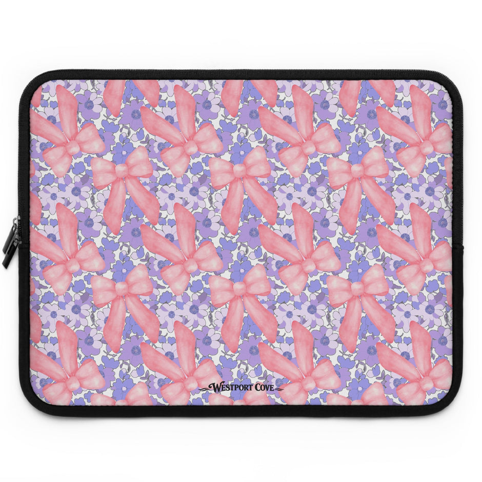 Bow Floral - Safe Harbor Laptop Sleeve - Westport Cove