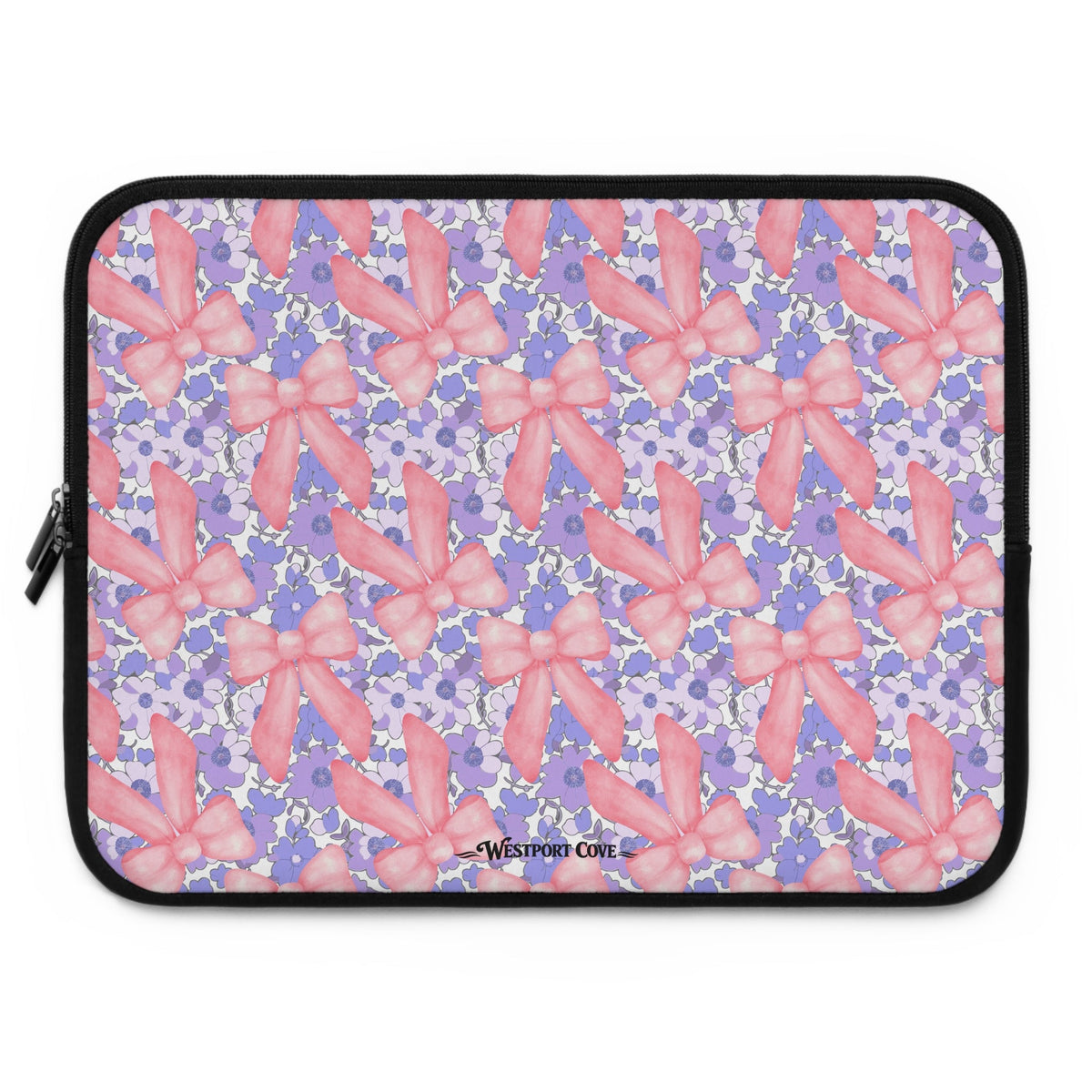 Bow Floral - Safe Harbor Laptop Sleeve - Westport Cove