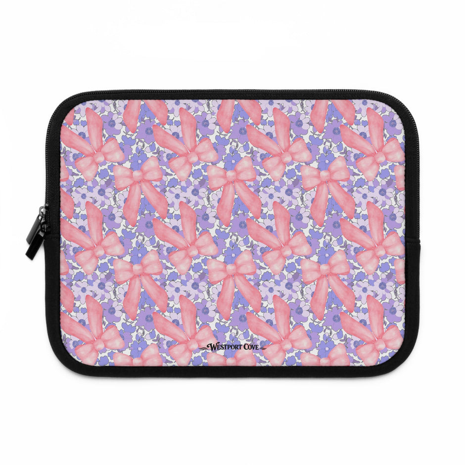 Bow Floral - Safe Harbor Laptop Sleeve - Westport Cove