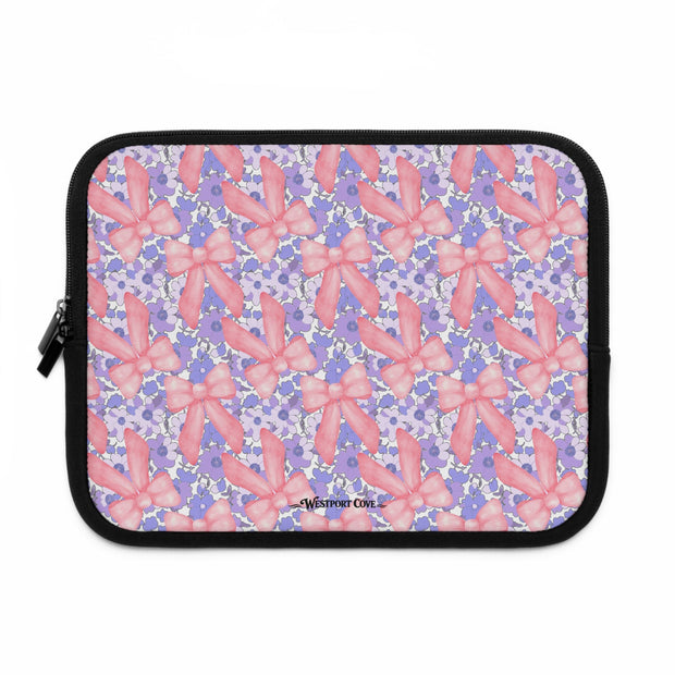 Bow Floral - Safe Harbor Laptop Sleeve - Westport Cove
