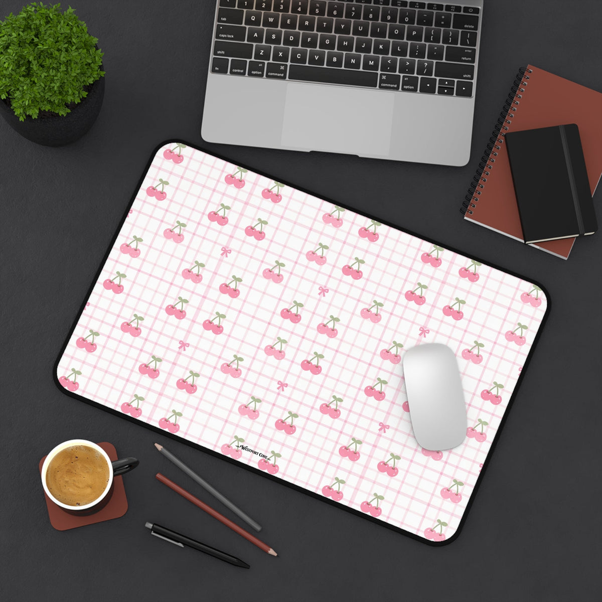 Cherry Ice Cream Smile - Launch Pad - Desk Mat - Westport Cove