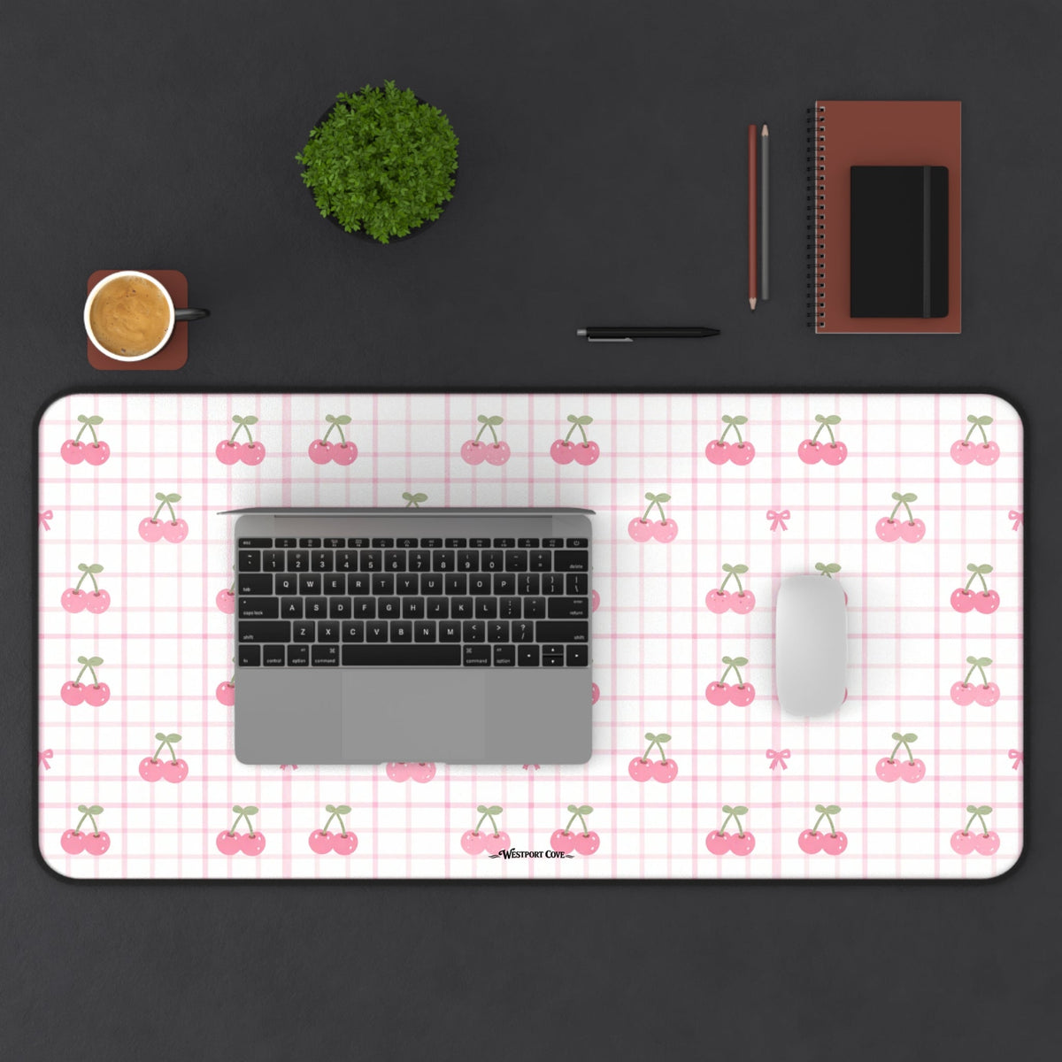 Cherry Ice Cream Smile - Launch Pad - Desk Mat - Westport Cove