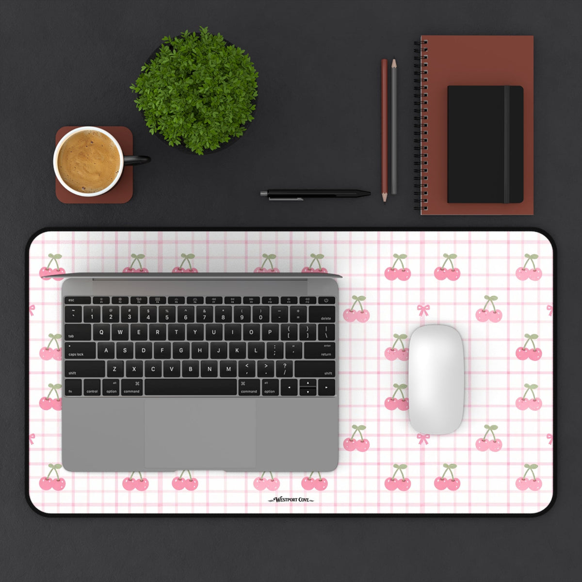 Cherry Ice Cream Smile - Launch Pad - Desk Mat - Westport Cove