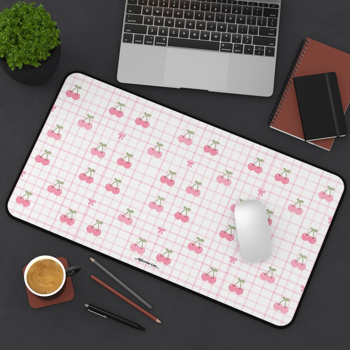 Cherry Ice Cream Smile - Launch Pad - Desk Mat - Westport Cove