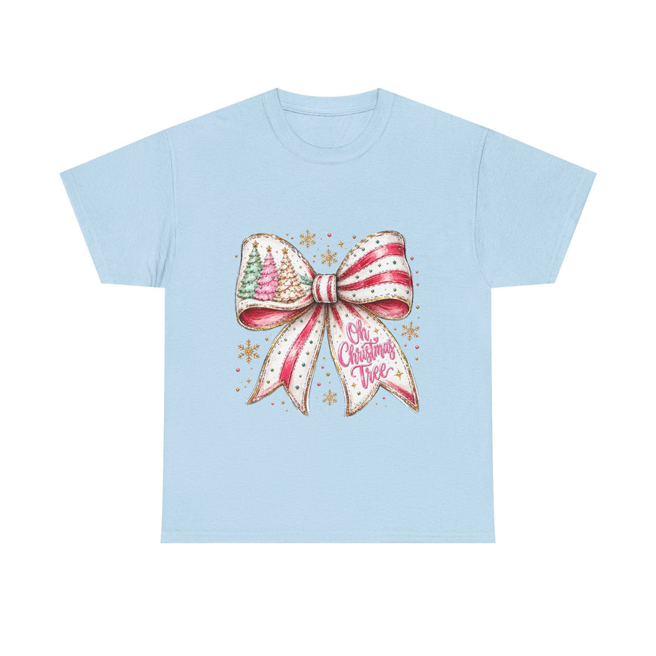 Christmas Bow T-Shirt — 'Oh Christmas Tree' Festive Holiday Tee - Westport Cove