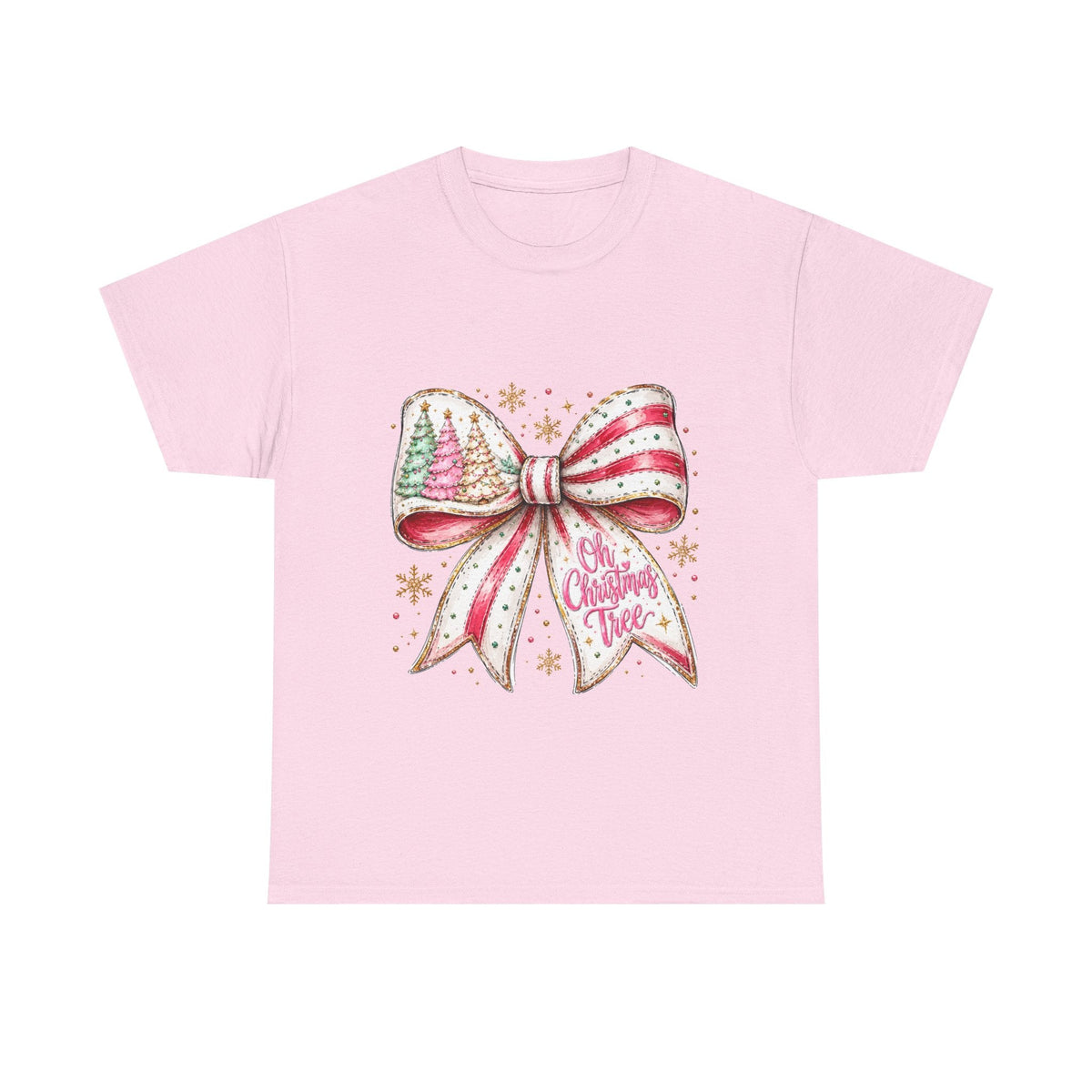 Christmas Bow T-Shirt — 'Oh Christmas Tree' Festive Holiday Tee - Westport Cove