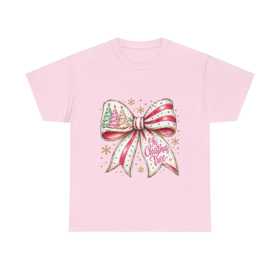 Christmas Bow T-Shirt — 'Oh Christmas Tree' Festive Holiday Tee - Westport Cove
