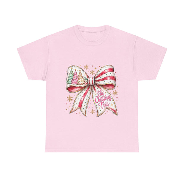 Christmas Bow T-Shirt — 'Oh Christmas Tree' Festive Holiday Tee - Westport Cove