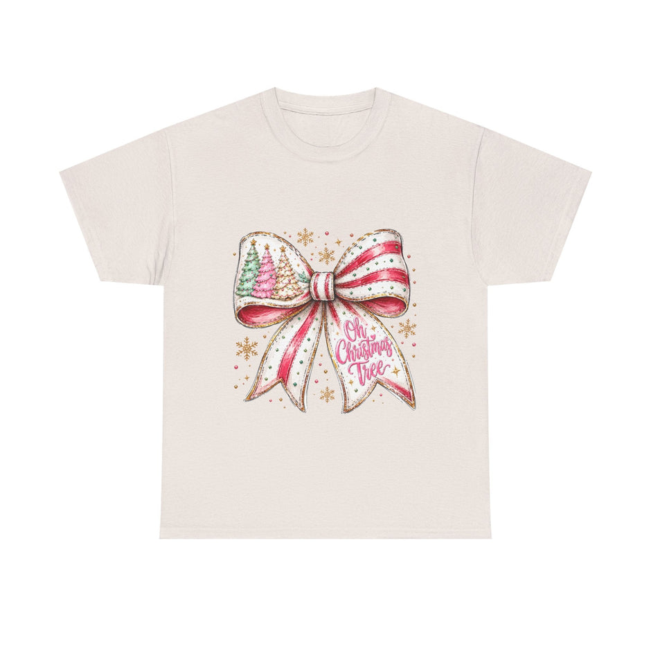 Christmas Bow T-Shirt — 'Oh Christmas Tree' Festive Holiday Tee - Westport Cove