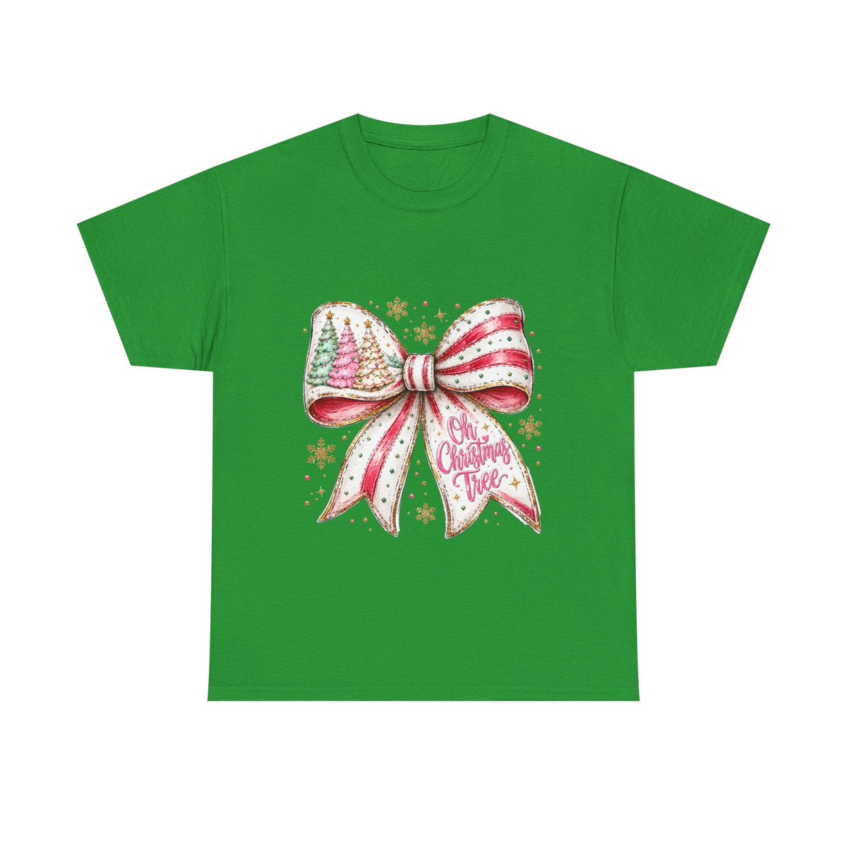 Christmas Bow T-Shirt — 'Oh Christmas Tree' Festive Holiday Tee - Westport Cove