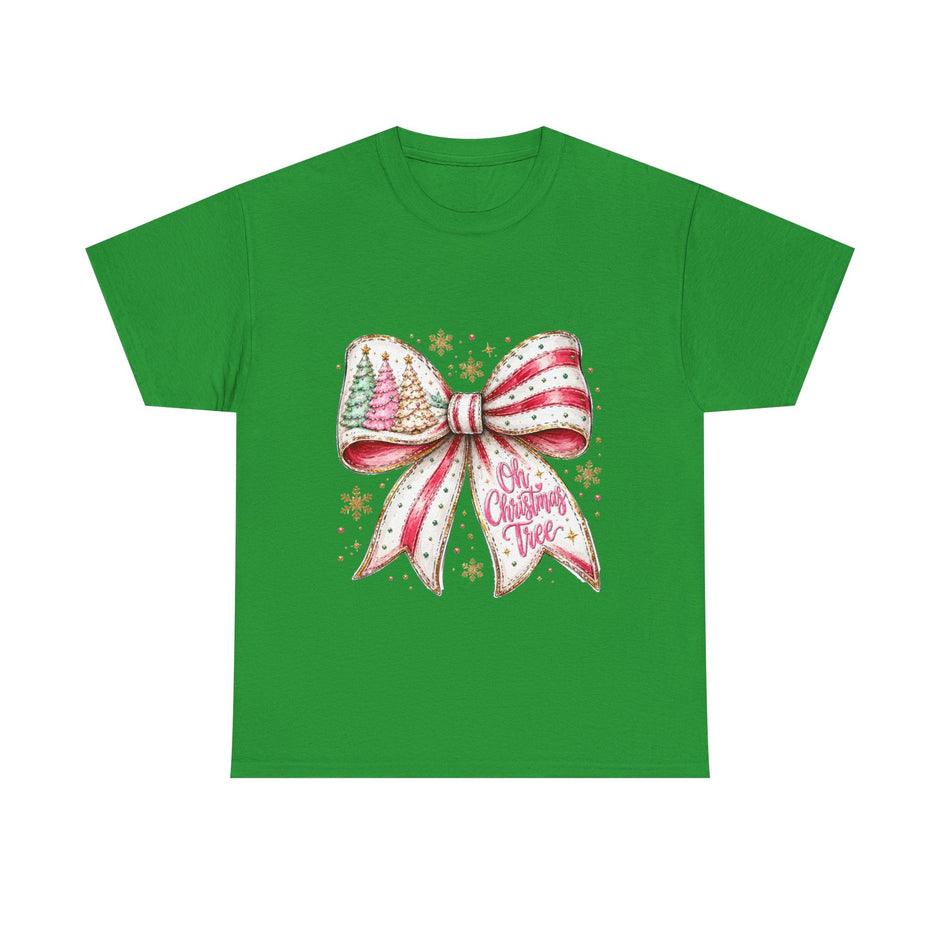 Christmas Bow T-Shirt — 'Oh Christmas Tree' Festive Holiday Tee - Westport Cove