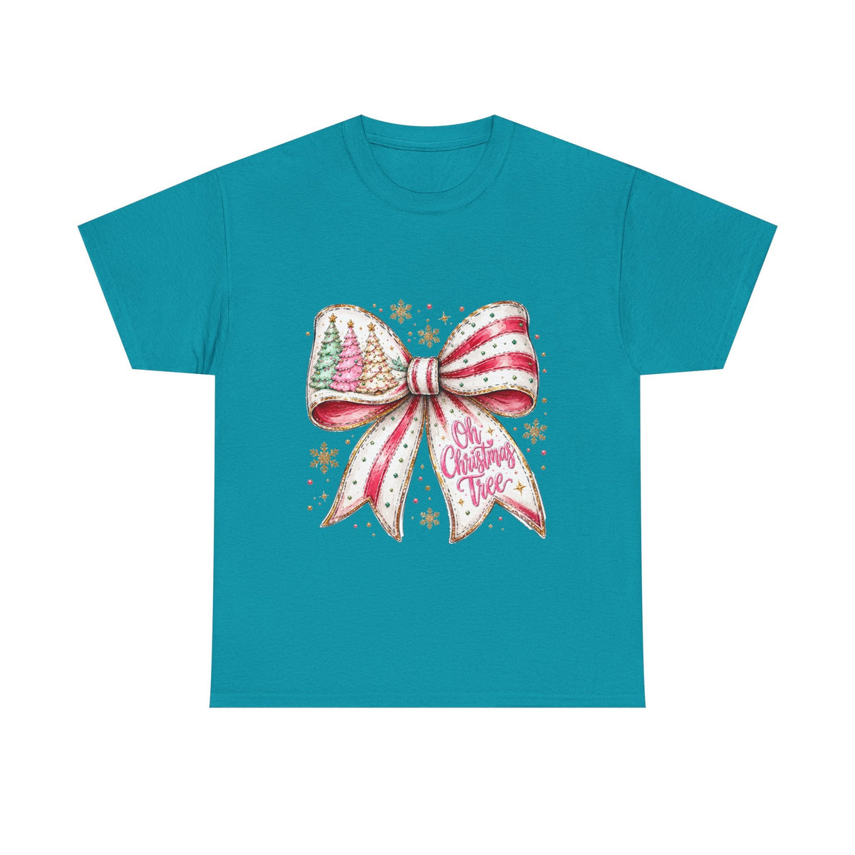 Christmas Bow T-Shirt — 'Oh Christmas Tree' Festive Holiday Tee - Westport Cove