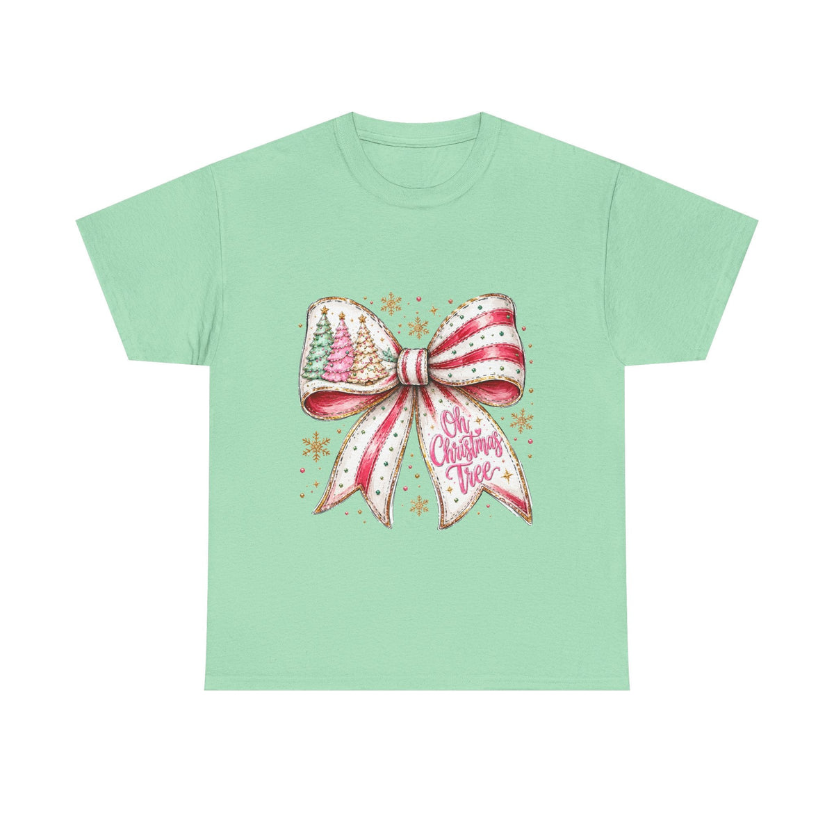 Christmas Bow T-Shirt — 'Oh Christmas Tree' Festive Holiday Tee - Westport Cove