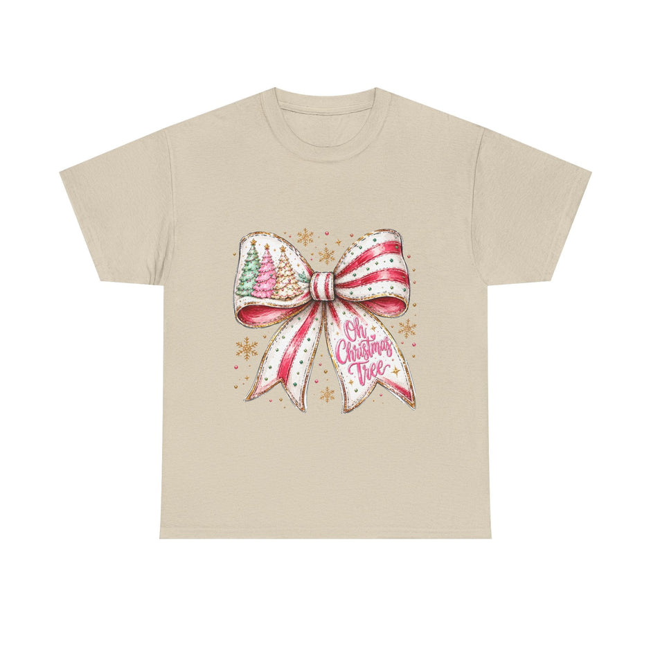 Christmas Bow T-Shirt — 'Oh Christmas Tree' Festive Holiday Tee - Westport Cove