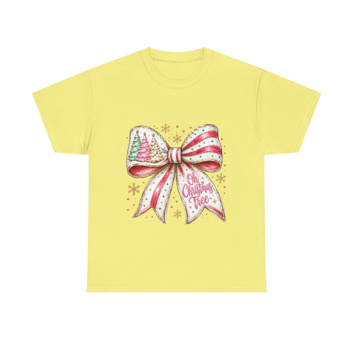 Christmas Bow T-Shirt — 'Oh Christmas Tree' Festive Holiday Tee - Westport Cove
