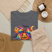 Cute Rainbow Pumpkin Stack Halloween Tee — Colorful Jack-o’-Lanterns & Ghosts T-Shirt - Westport Cove