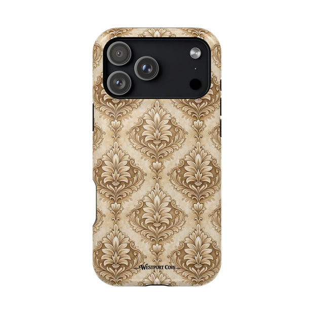Damask Taupe - Extreme MagSafe Phone Case - Westport Cove
