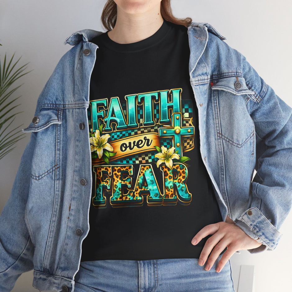 Faith Over Fear T-Shirt — Inspirational Christian Graphic Tee - Westport Cove