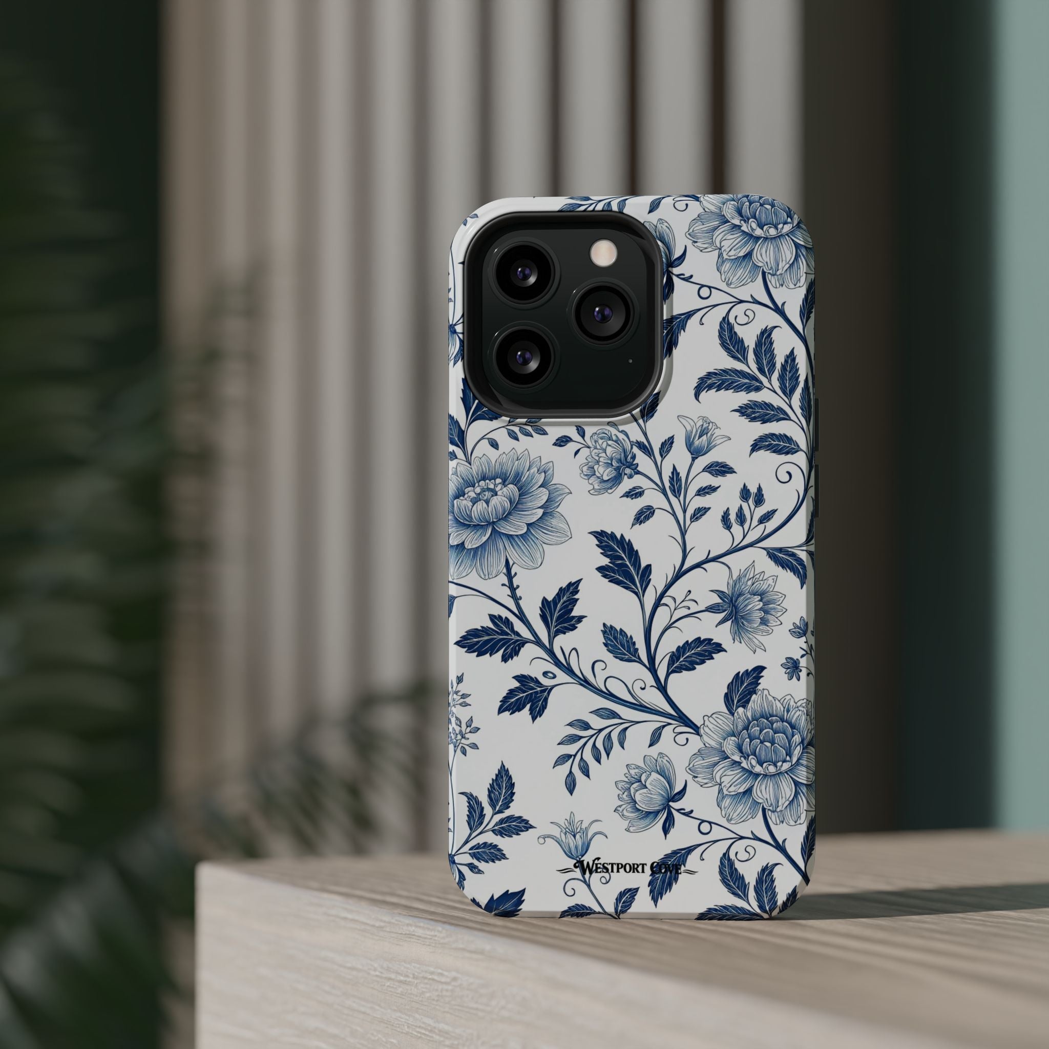 Floral Blue Porcelain - Extreme MagSafe Phone Case - Westport Cove
