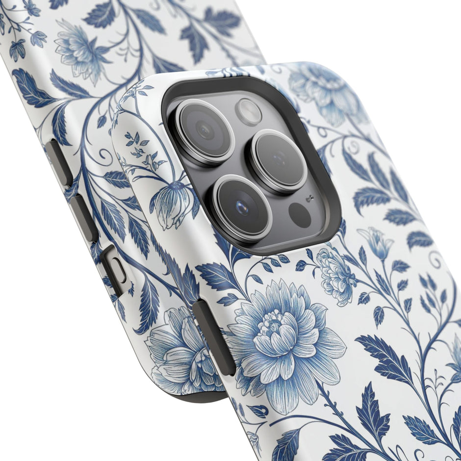 Floral Blue Porcelain - Extreme MagSafe Phone Case - Westport Cove