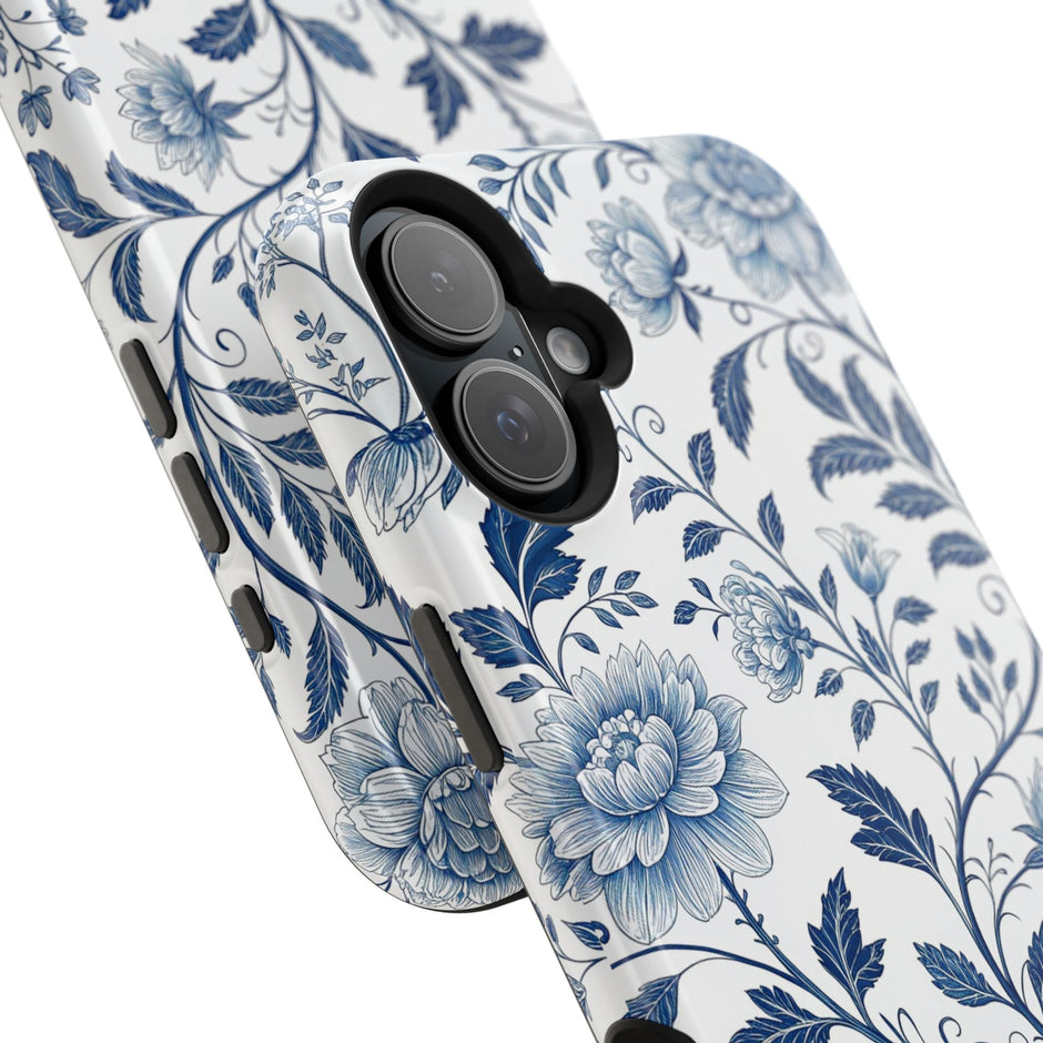 Floral Blue Porcelain - Extreme MagSafe Phone Case - Westport Cove