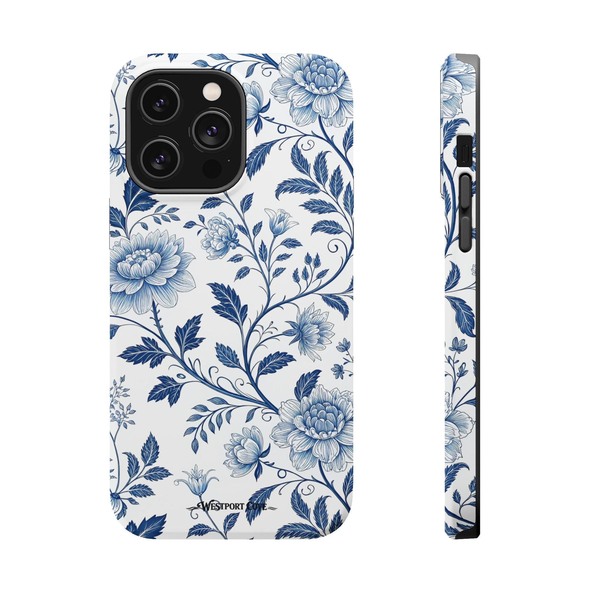 Floral Blue Porcelain - Extreme MagSafe Phone Case - Westport Cove