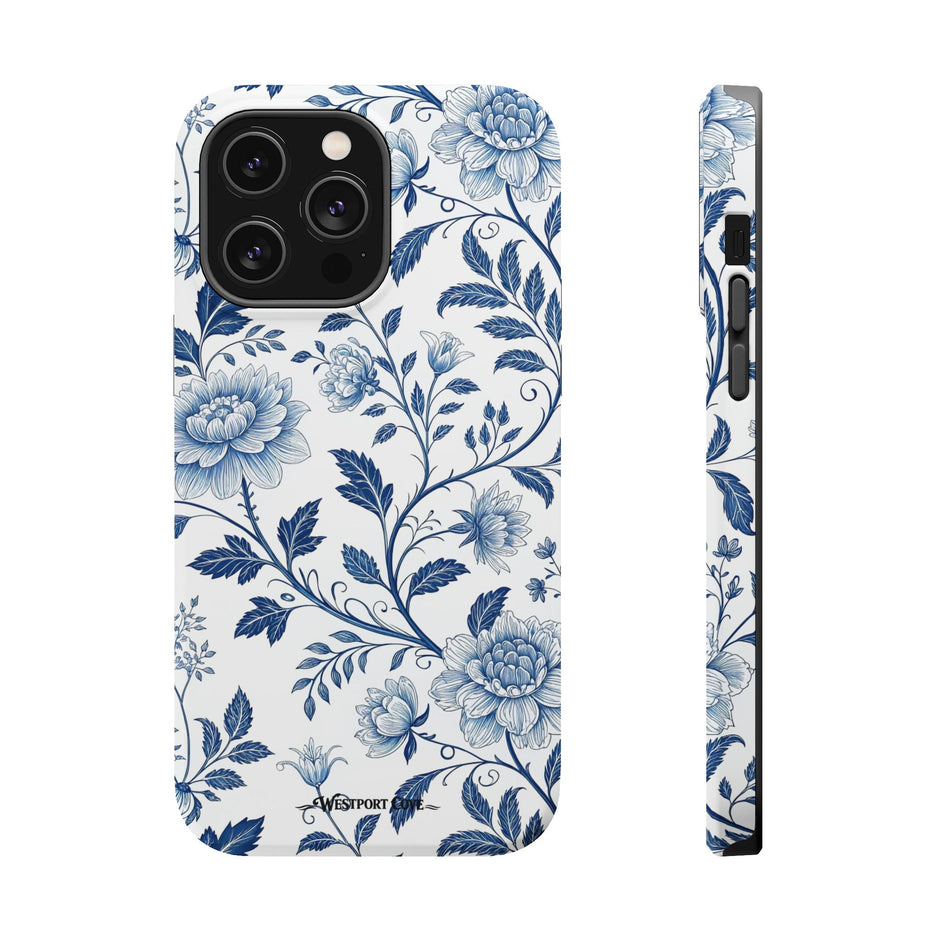Floral Blue Porcelain - Extreme MagSafe Phone Case - Westport Cove