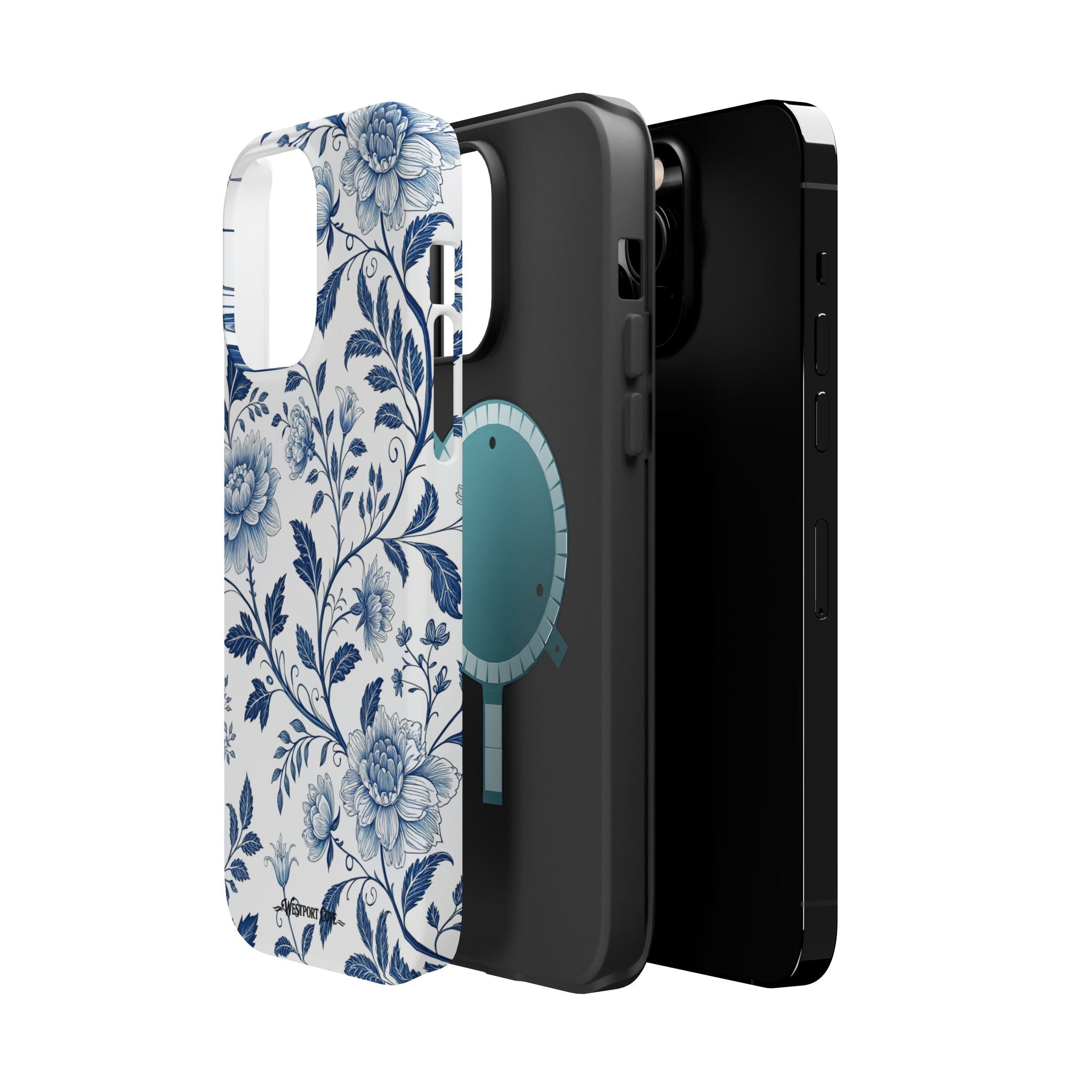 Floral Blue Porcelain - Extreme MagSafe Phone Case - Westport Cove