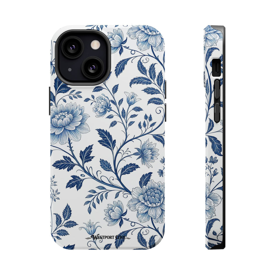 Floral Blue Porcelain - Extreme MagSafe Phone Case - Westport Cove