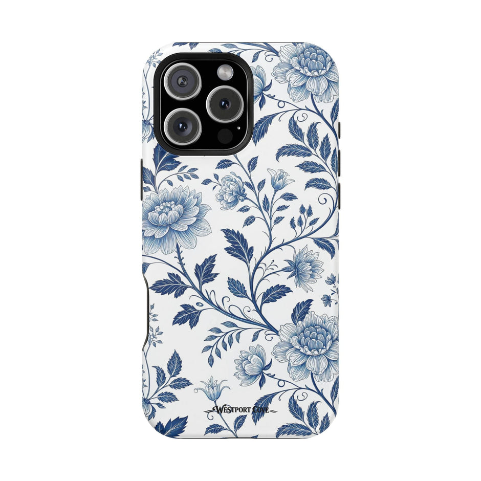 Floral Blue Porcelain - Extreme MagSafe Phone Case - Westport Cove